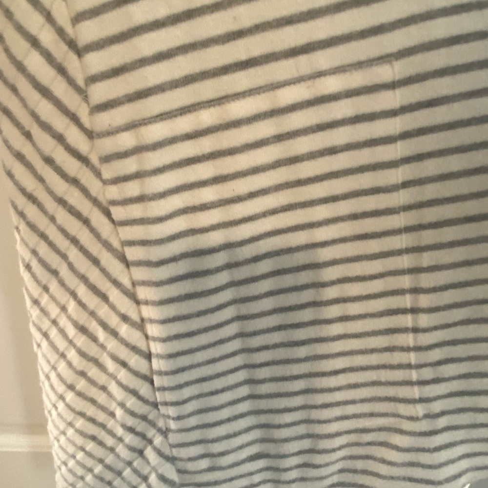 Chico’s Zenergy Striped Open Cardigan Size 1 Medium Neutral Lightweight Soft - Picture 4 of 10